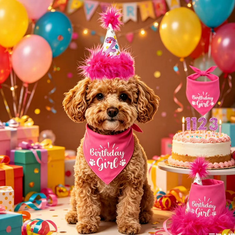 Dog Birthday Party Set Bandana - огляд і ціна Pet Supplies In Bulk