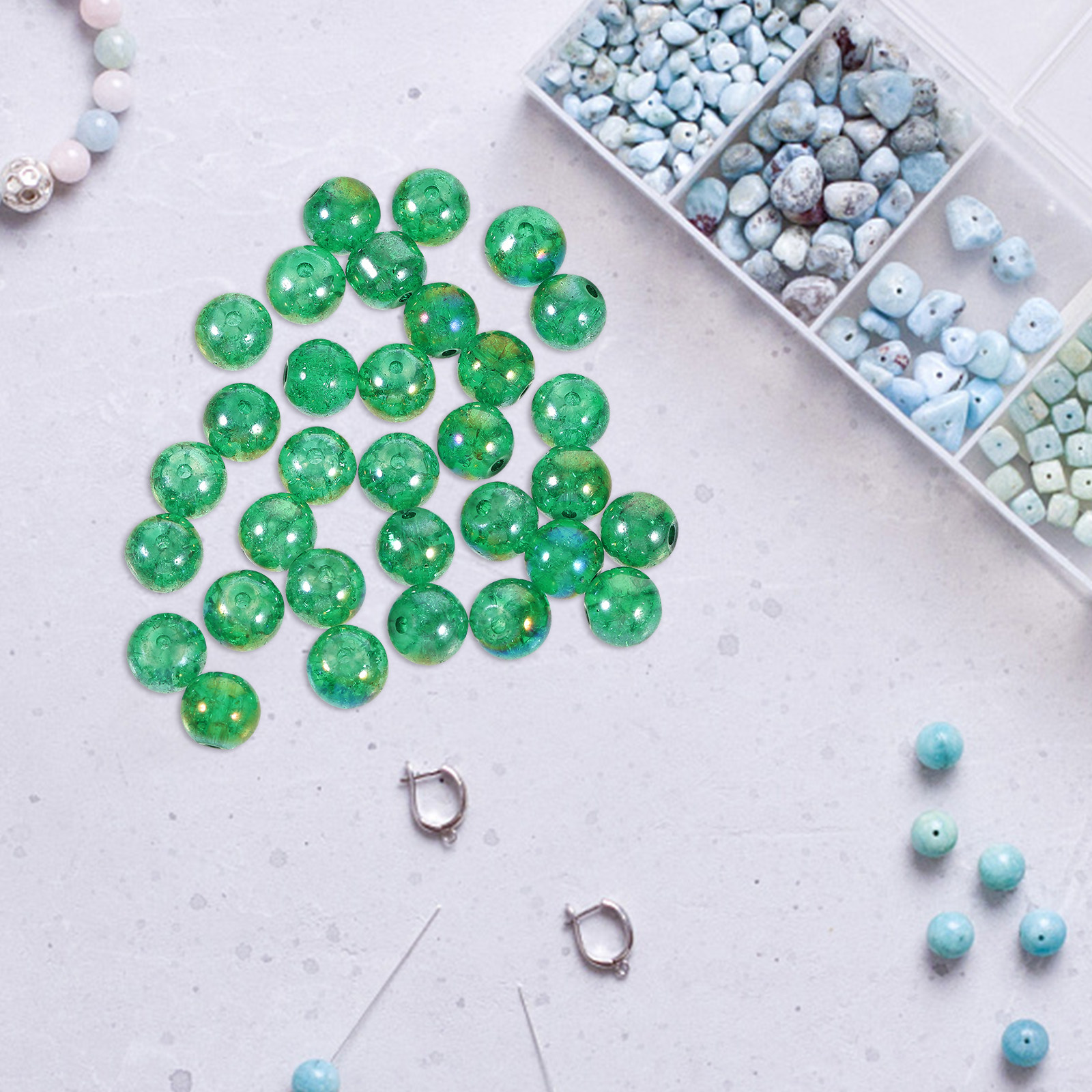 50Pcs Glass Beads Decor for Aq - огляд і ціна Aquarium Fish Tank