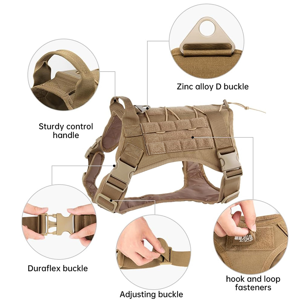 Tactical Dog Harness for Large - огляд і ціна No Pull Dog Harness