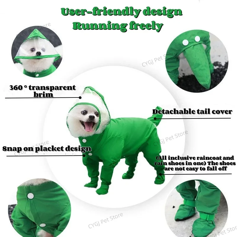 Dog Raincoat Rain Jacket Cute  - огляд і ціна Dog Raincoat