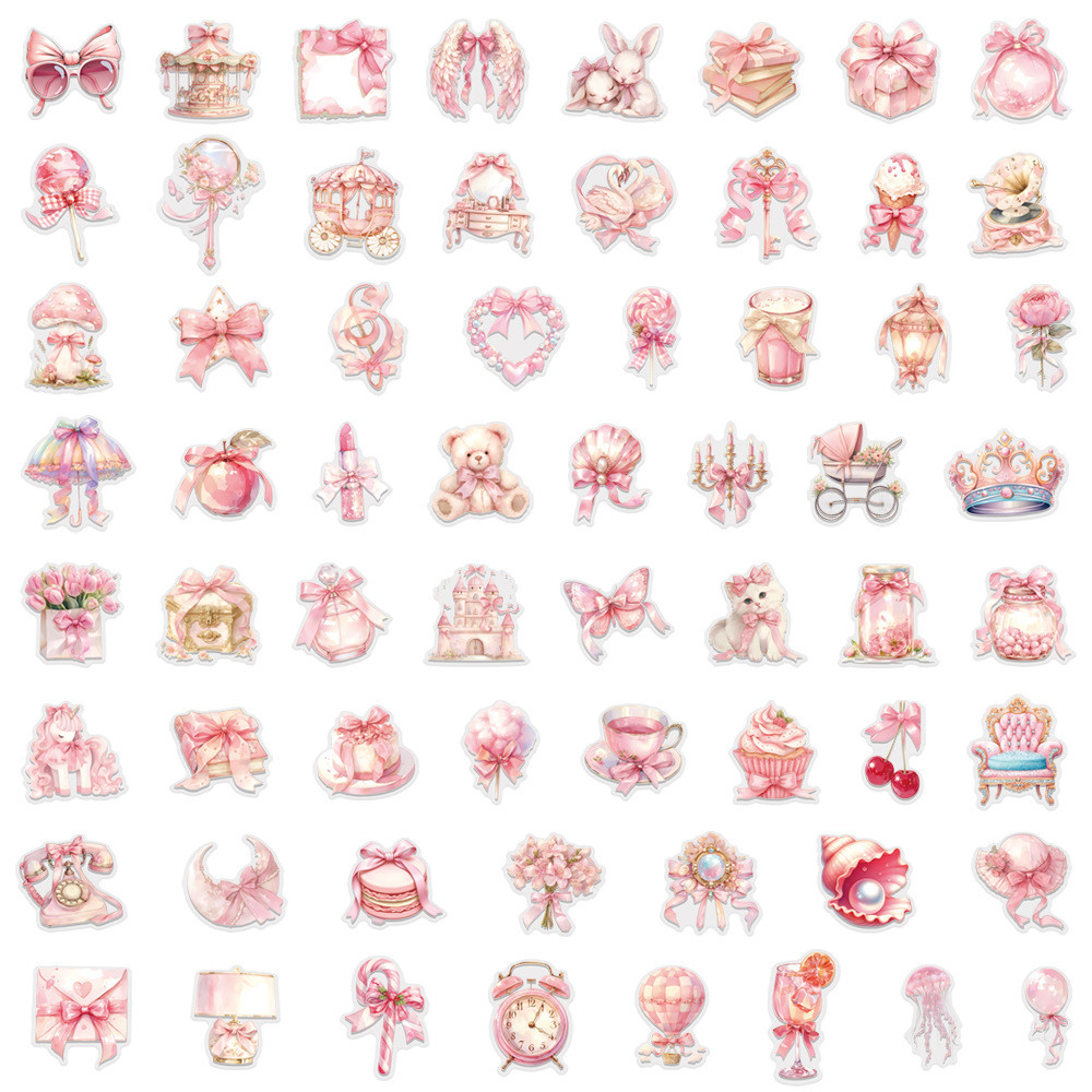 60 PCS Pink Coquette Sticker P - огляд і ціна Pet Supplies In Store