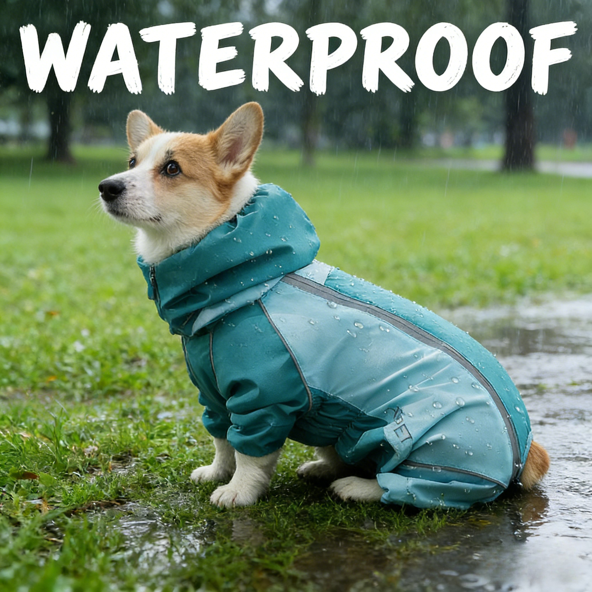 2026 Full Coverage Color Block - огляд і ціна Dog Raincoat
