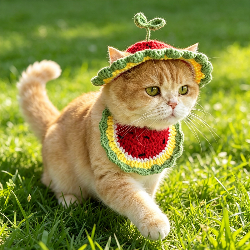 Kitty Neck Bibs Hats Set Pet O - огляд і ціна Pet Supplies Wholesale
