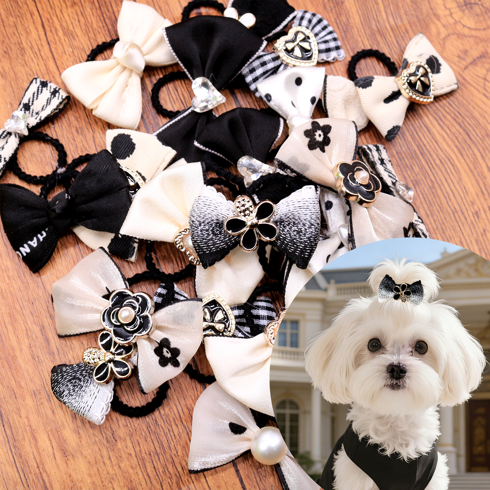 100PCS Luxury Dog Bows With Ru - огляд і ціна Pet Supplies In Bulk