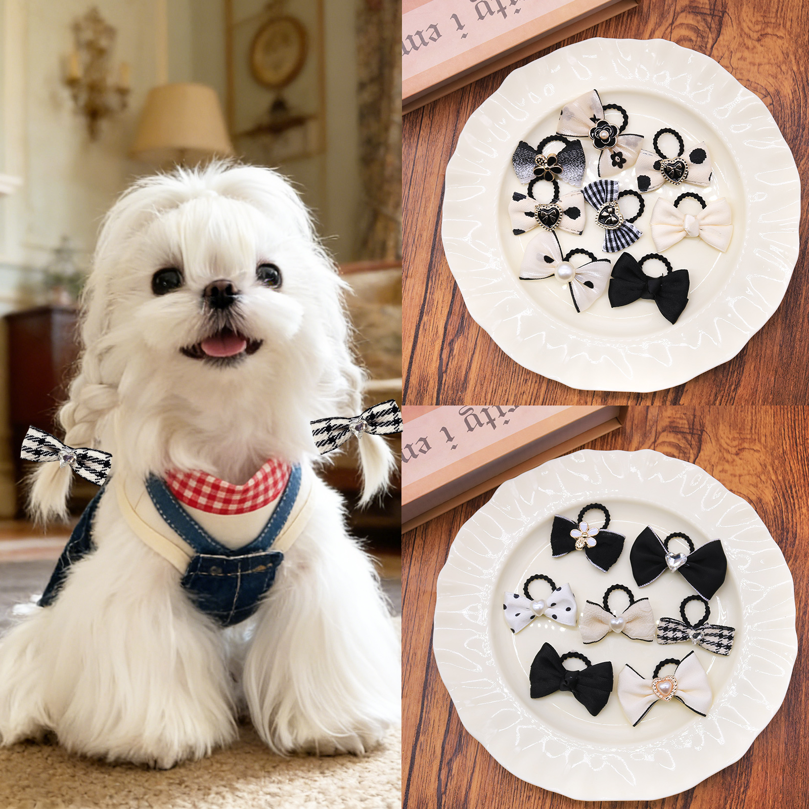 100PCS Luxury Dog Bows With Ru - огляд і ціна Pet Supplies In Bulk