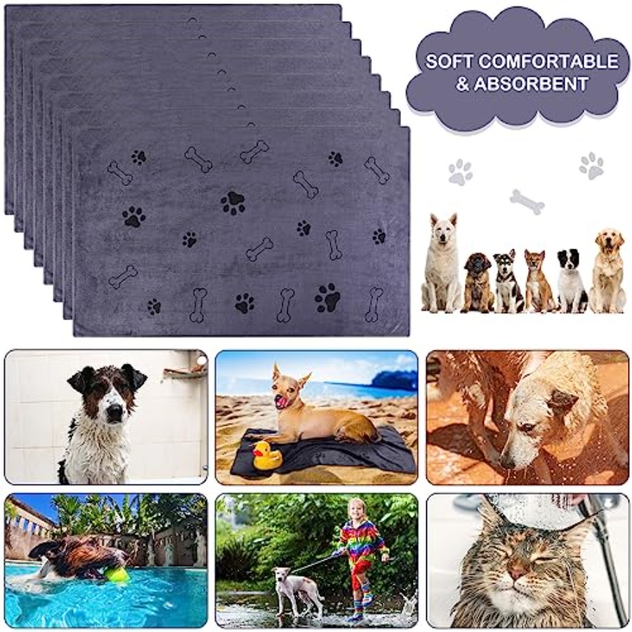 8 Pcs Dog Towels for Drying Do - огляд і ціна Pet Supplies In Bulk
