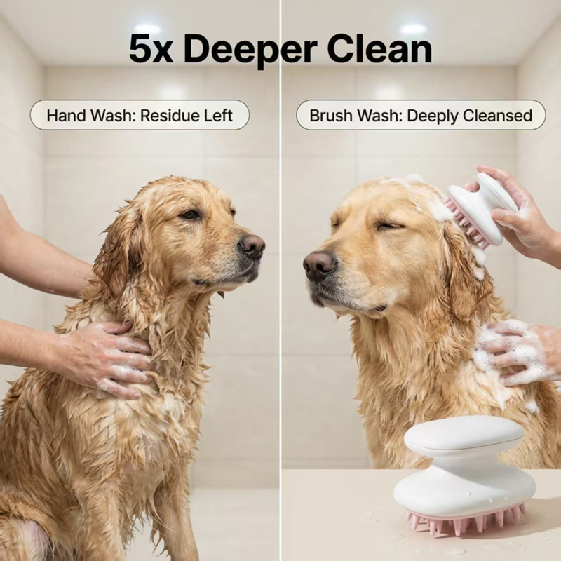 Pet Cleaning Massage Brush Dog - огляд і ціна Pet Supplies In Store